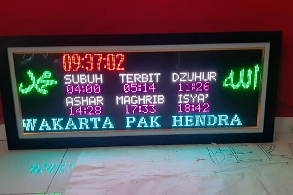 Jam Sholat Digital Pusat Running Text 2599