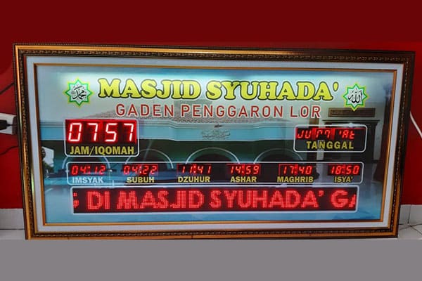 Jam Sholat Digital Pusat Running Text